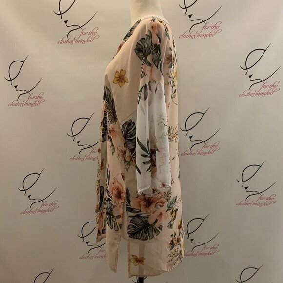 Derek Heart. Size Large. Pink Open Cardigan Kimono Duster Topper. B41 - Picture 4 of 8
